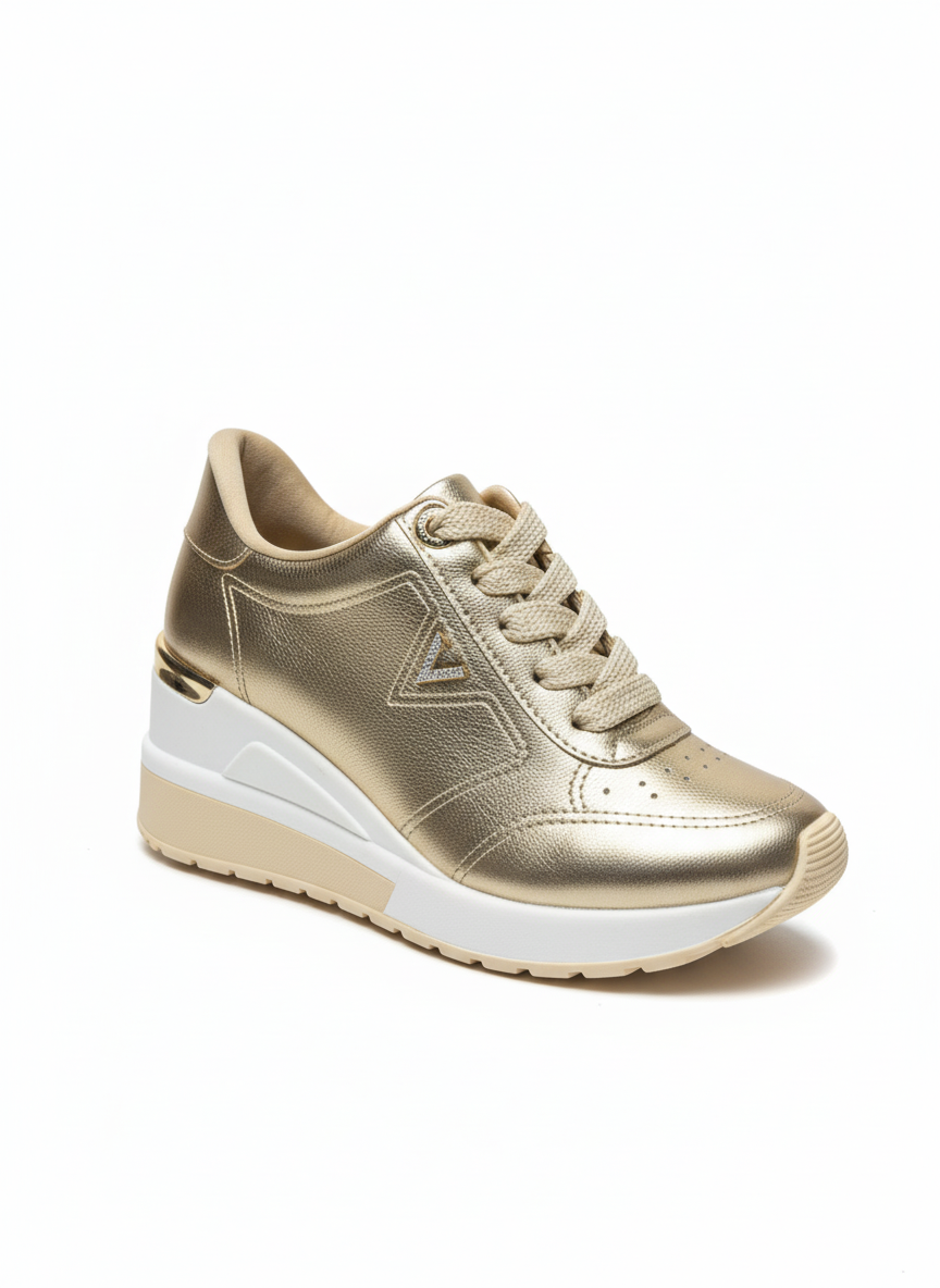 Zapatillas Plataforma Doradas