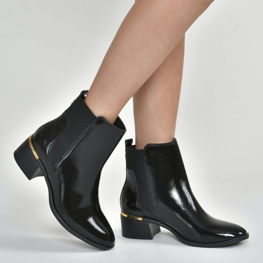 Botines de charol vía Marte para mujer