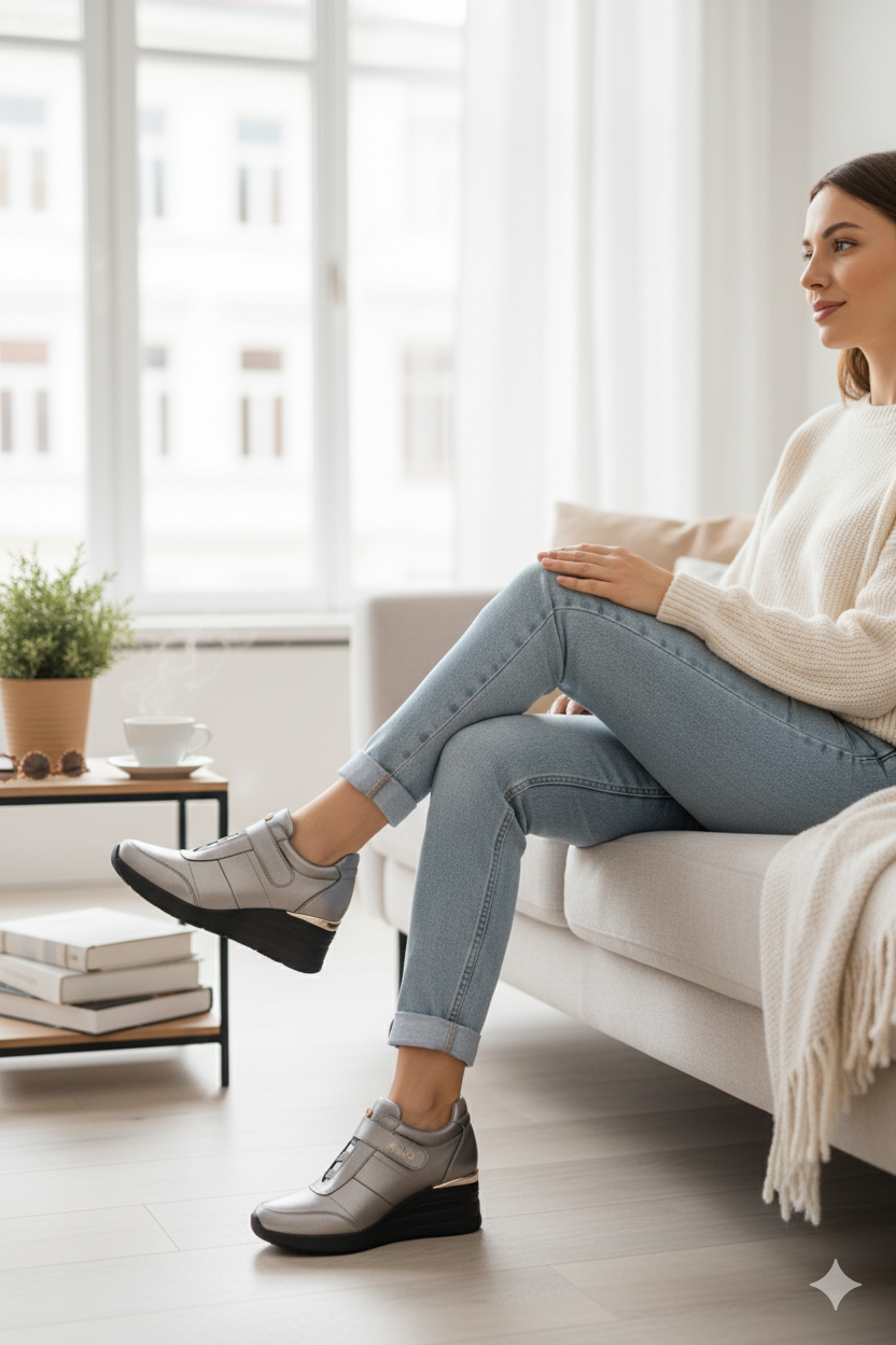 Zapatilla con Cuña Vía Uno: Eleva tu Estilo Urbano