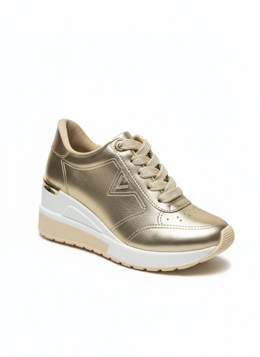 Zapatillas Plataforma Doradas