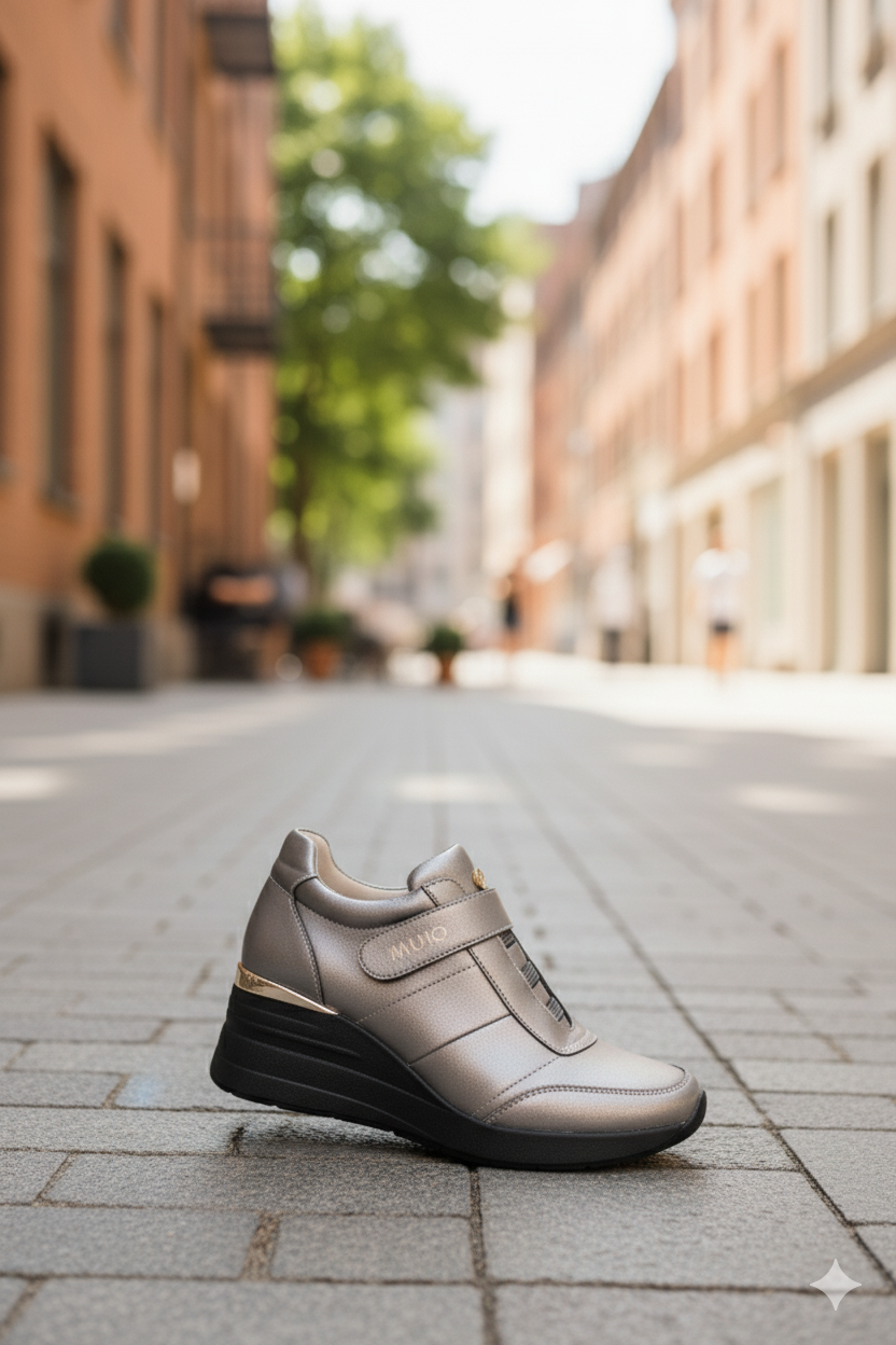 Zapatilla con Cuña Vía Uno: Eleva tu Estilo Urbano