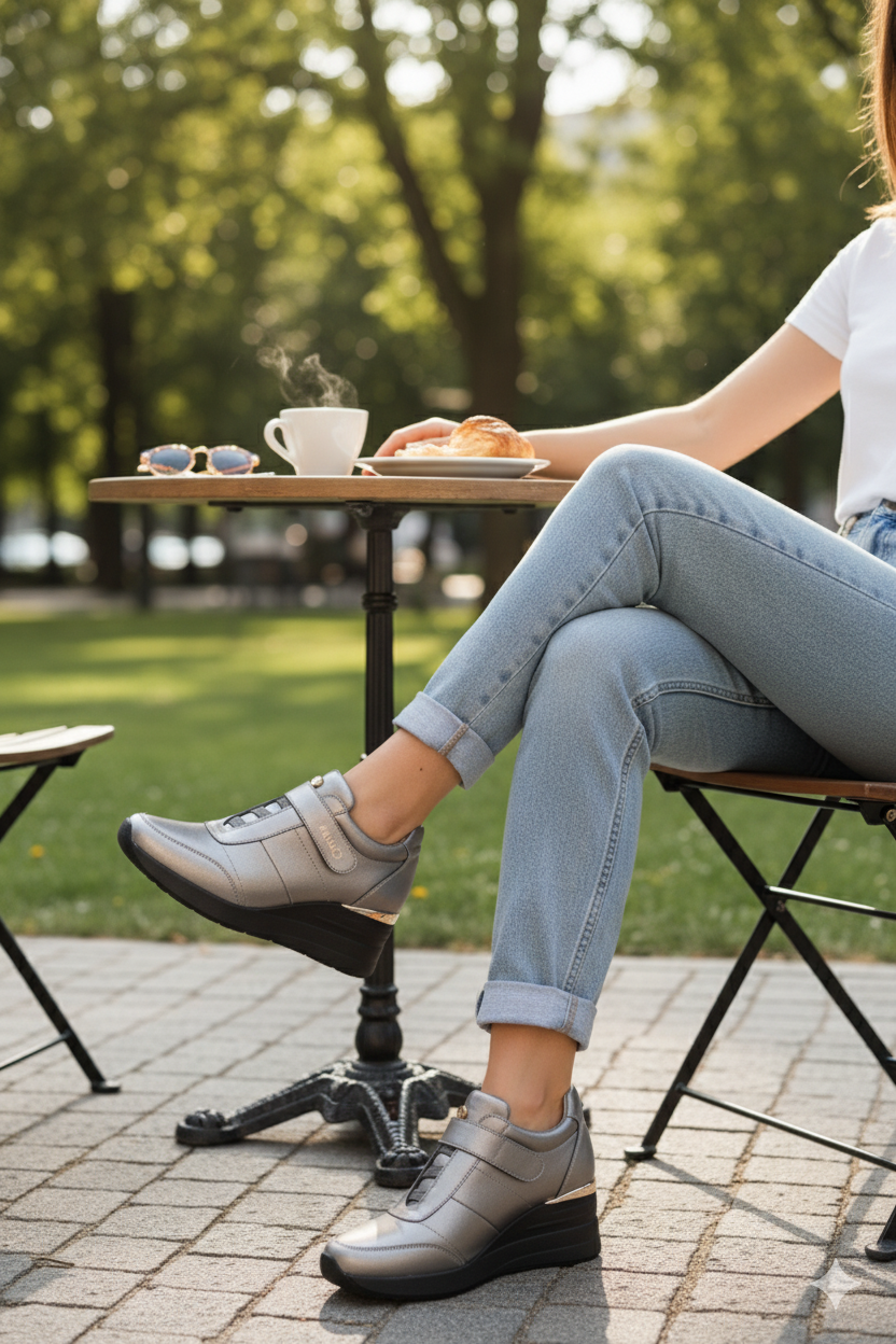 Zapatilla con Cuña Vía Uno: Eleva tu Estilo Urbano