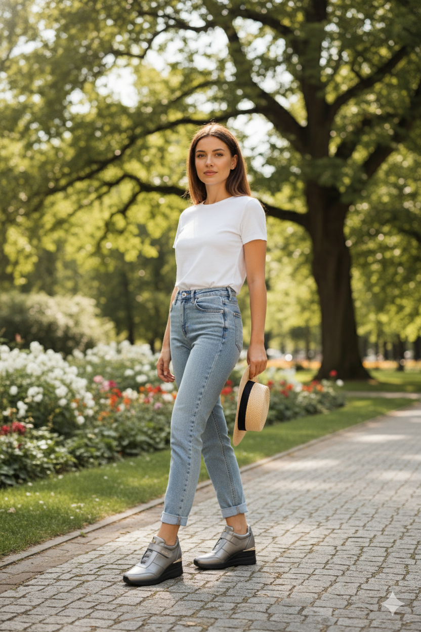 Zapatilla con Cuña Vía Uno: Eleva tu Estilo Urbano