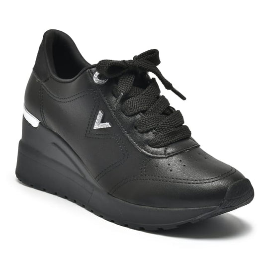 Zapatillas Negras con Plataforma de Cuña